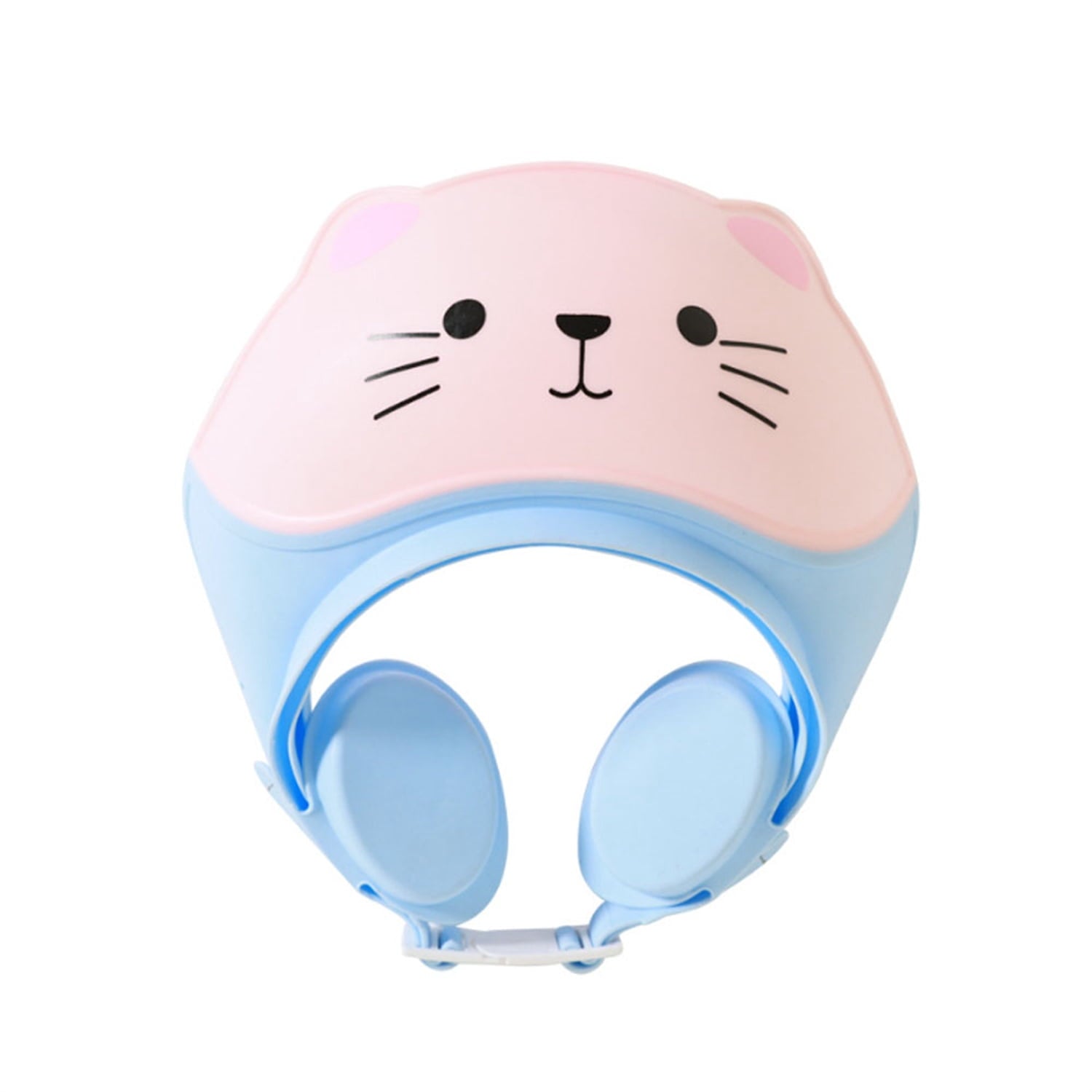 1Pc Baby Shower Cap Shield for Kids Soft Silicone Adjustable 1-10 Years Old Cartoon Cat Shower Cap for Kids Toddler Shower Cap Shield Makes the Kids Bath More Fun